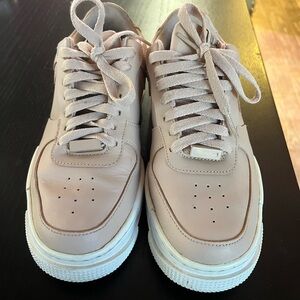 Nike Beige Lace-Up Sneakers